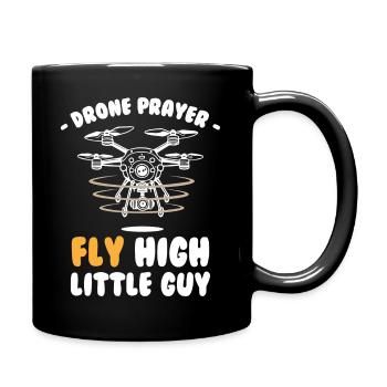 Drone Prayer Fly High little Guy - Full Colour Mug - black - Right
