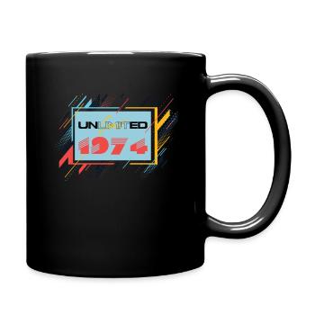 50. Geburtstag 1974 begrenzte Auflage - Tasse einfarbig - Schwarz - Rechts