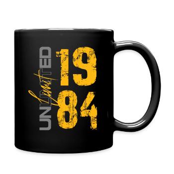 40. Geburtstag 1984 begrenzte Auflage - Tasse einfarbig - Schwarz - Rechts
