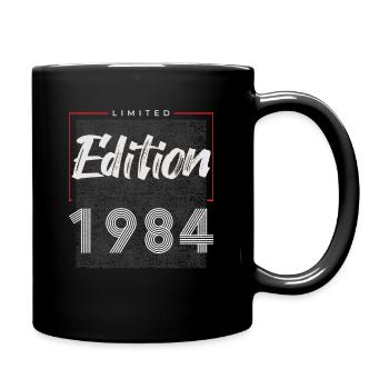 40. Geburtstag 1984 begrenzte Auflage - Tasse einfarbig - Schwarz - Rechts