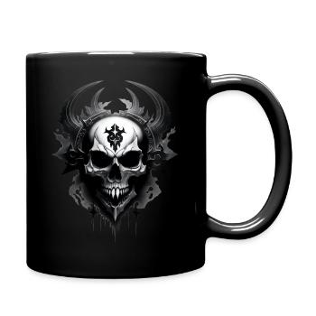 Crâne symbole du chaos - Mug uni - noir - Droite