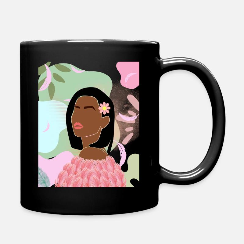 Pink Plume - Full Colour Mug - black