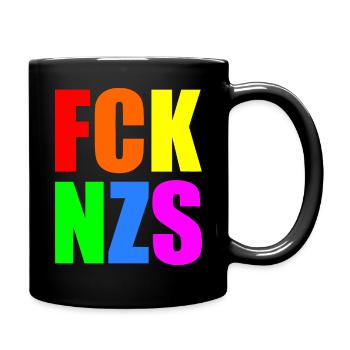 Fck nzs - Tasse einfarbig - Schwarz - Rechts