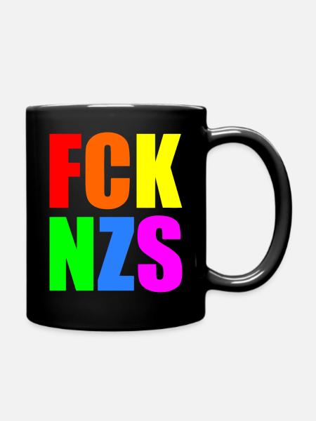 Fck nzs - Tasse einfarbig - Schwarz