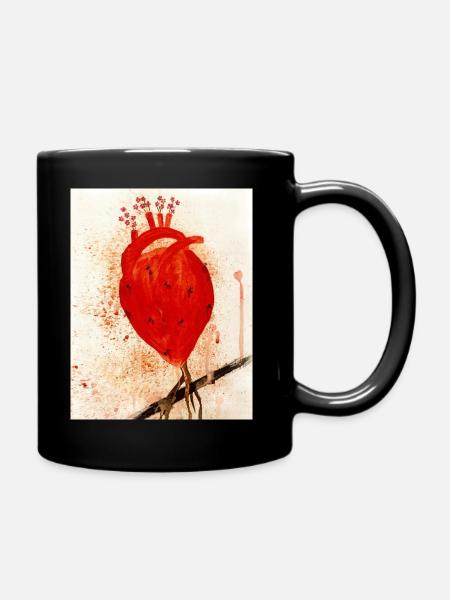 Blooming Passion - Full Colour Mug - black