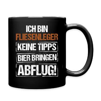 I'm a tiler - bring beer and take off - Full Colour Mug - black - Right