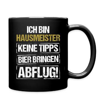 I'm the caretaker - bring beer and take off - Full Colour Mug - black - Right