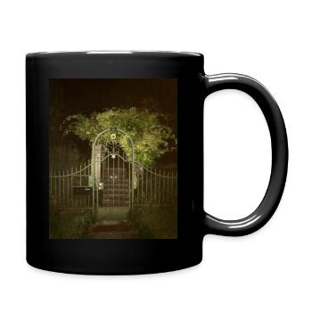 Garden Door by Night von Boki Bohne - Tasse einfarbig - Schwarz - Rechts