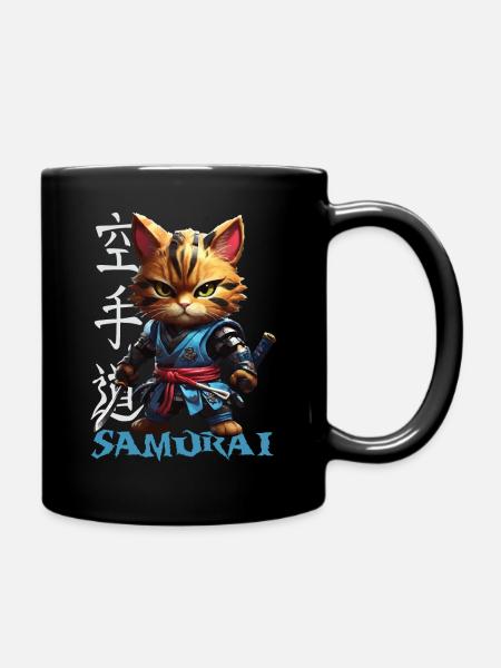 Chat samouraï - Mug uni - noir