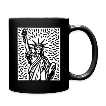 Statue of liberty Pop Art - Full Colour Mug - black - Right