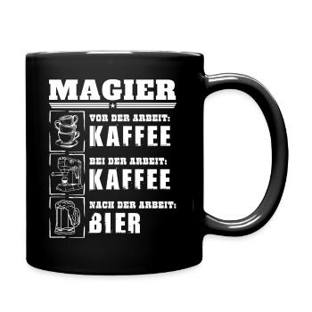 My daily routine as a cyclist - Full Colour Mug - black - Right