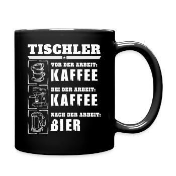 Mon quotidien de menuisier - Mug uni - noir - Droite