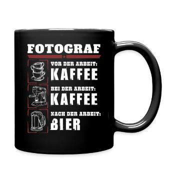 My daily routine as a photographer - Full Colour Mug - black - Right