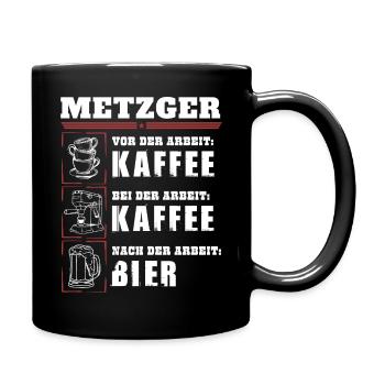 Mon quotidien de boucher - Mug uni - noir - Droite
