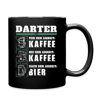 My daily routine as a darter - Full Colour Mug - black - Right