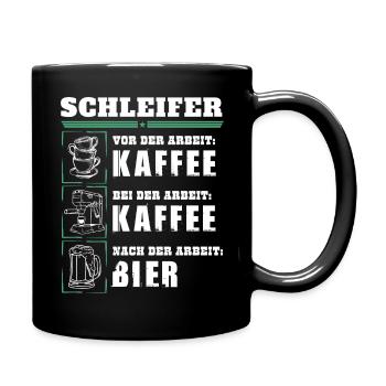 My daily routine as a grinder - Full Colour Mug - black - Right