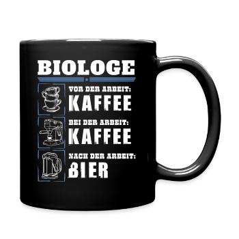 Mon quotidien de biologiste - Mug uni - noir - Droite