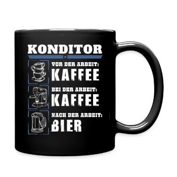 Mon quotidien de pâtissier - Mug uni - noir - Droite