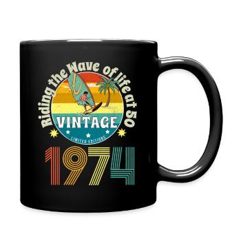 Vintage Surf 1974 - Fiftieth Anniversary Edition" - Full Colour Mug - black - Right