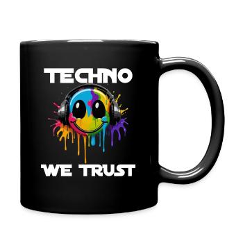 TECHNO WE TRUST - Tasse einfarbig - Schwarz - Rechts