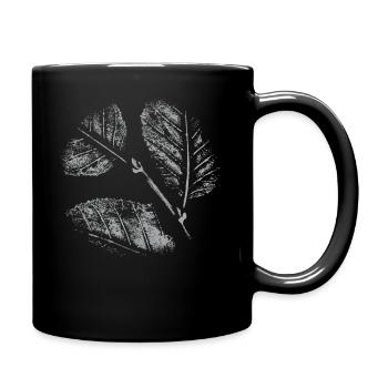 Leaves Pattern - Full Colour Mug - black - Right