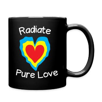 Radiate pure love - Full Colour Mug - black - Right