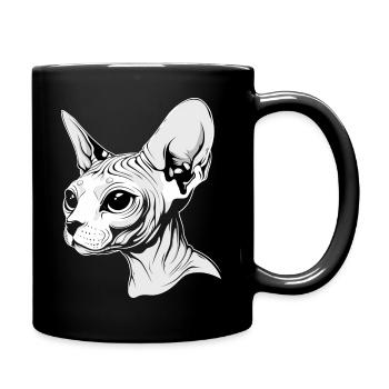 Sphynx Cat Sphinx Hairless Cat Owner Sphynx - Full Colour Mug - black - Right