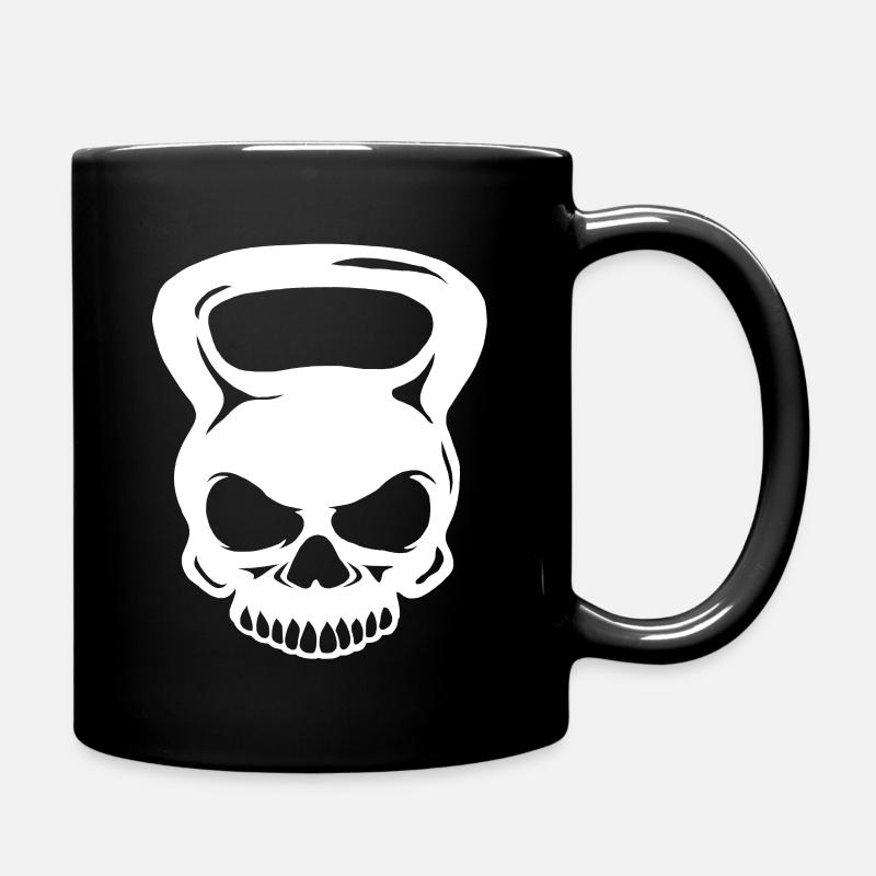 Totenkopf Kettlebell - Tasse einfarbig - Schwarz