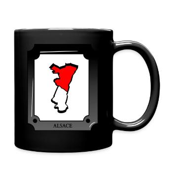 Map of Alsace - Full Colour Mug - black - Right