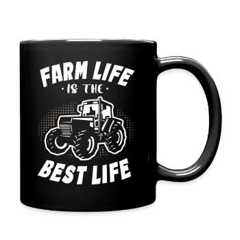 Farm Life Is The Best Life - Full Colour Mug - black - Right