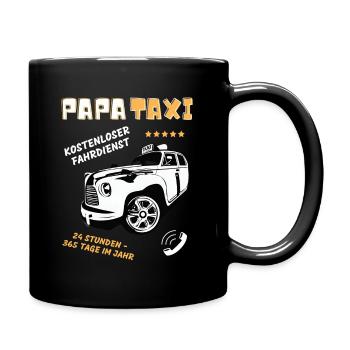 Papa Taxi beste Geschenk Vatertag - Tasse einfarbig - Schwarz - Rechts