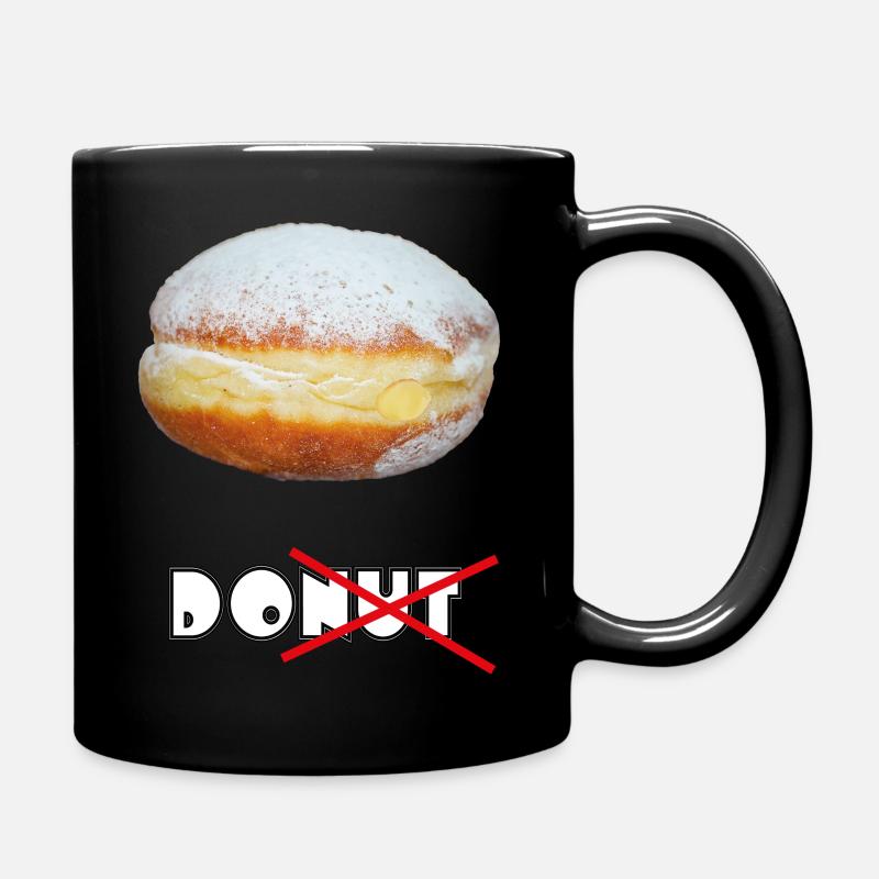 Crème Dusted Donut T-shirt - Mug uni - noir