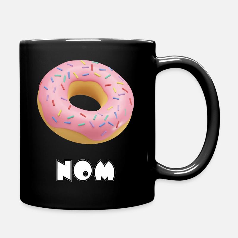 Pink Iced hole Donut T shirt Nom - Mug uni - noir