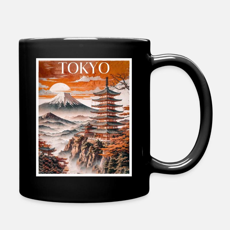 Fuji - Tasse einfarbig - Schwarz
