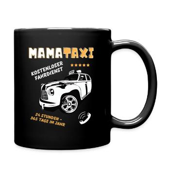 Mama Taxi beste Geschenk Muttertag - Tasse einfarbig - Schwarz - Rechts