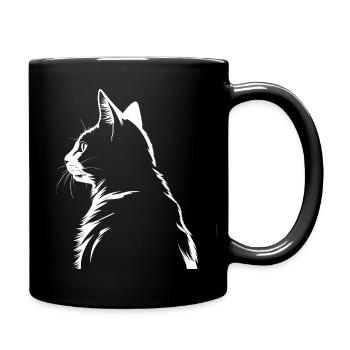 Chat, Motif De Chat - Mug uni - noir - Droite