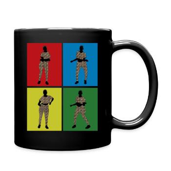 Tanzende Frau - Tasse einfarbig - Schwarz - Rechts