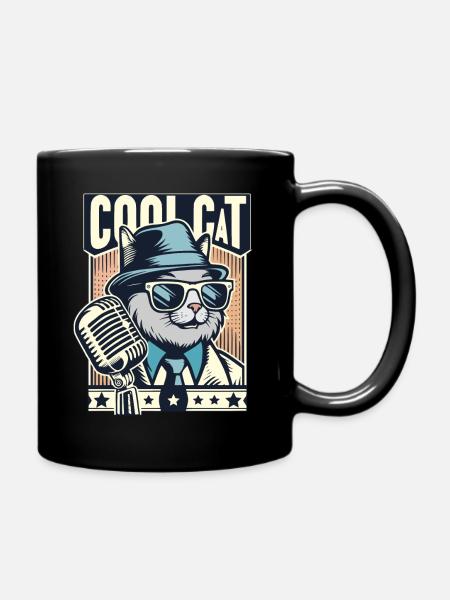 Coolcat - Full Colour Mug - black