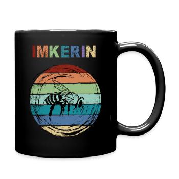 Imkerin liebt es dunkel - Tasse einfarbig - Schwarz - Rechts