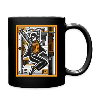 Retro Vintage Dancer - Gift for Dance Lover - Full Colour Mug - black - Right