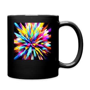 une explosion de couleurs - comme un splash art - Mug uni - noir - Droite