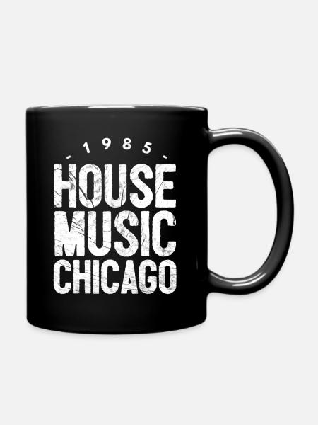 Chicago House Musik - Tasse einfarbig - Schwarz