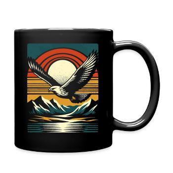 Fauconnerie Vintage rétro - Idées cadeaux volantes - Mug uni - noir - Droite