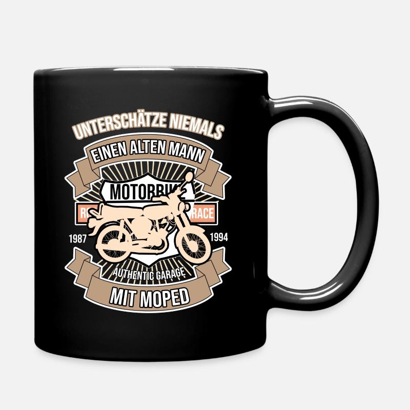 Moped DDR - Unterschätze niemals einen alten Mann - Tasse einfarbig - Schwarz