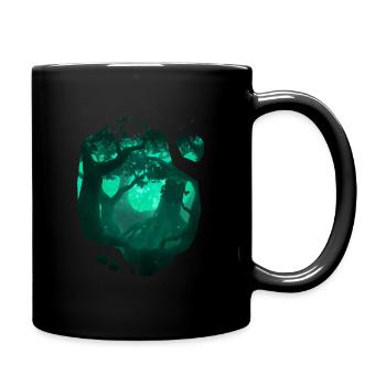 Deep Forest Watercolor Painting - Full Colour Mug - black - Right