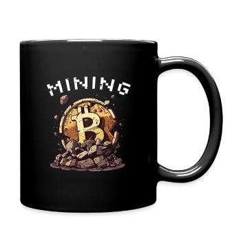 Mining Miner Bitcoin Cryptocurrency - Full Colour Mug - black - Right
