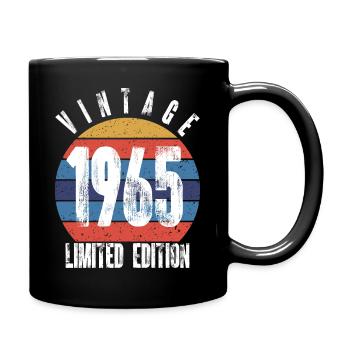 Jahrgang 1965 Limitierte Auflage - Tasse einfarbig - Schwarz - Rechts