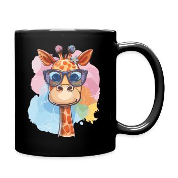Giraffe Fabius - Tasse einfarbig - Schwarz - Rechts