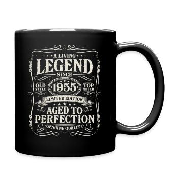 Jahrgang 1955 geboren Lebende Legende 1955 - Tasse einfarbig - Schwarz - Rechts