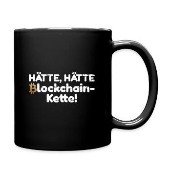 Bitcoin Krypto Hätte hätte Blockchain kette - Tasse einfarbig - Schwarz - Rechts